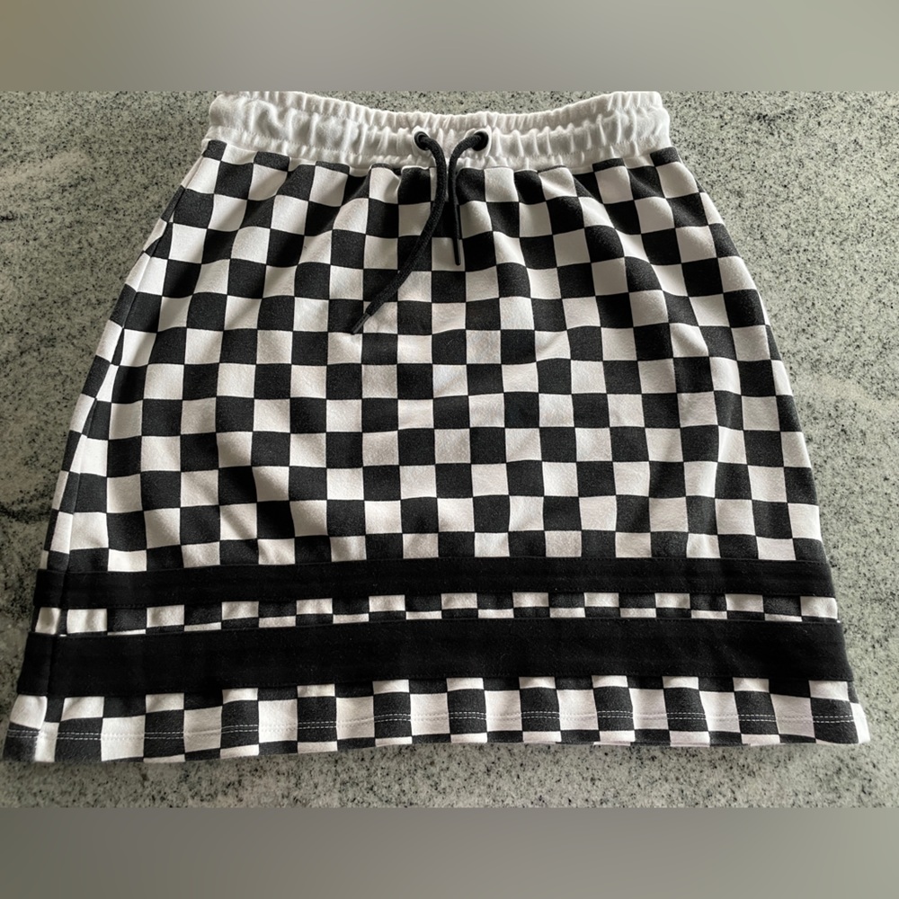 Twik Black and white Checked Skirt